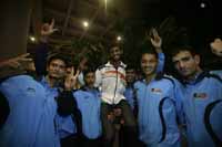 (in white dress) Dattu Baban Bhokanal, an Indian rower who has qualified for the 2016 Rio Summer Olympics, in Mumbai, India on 17th August 2016. (Photo: Amit Haralkar/Outlook). (in white dress) Dattu Baban Bhokanal, an Indian rower who has qualified for the 2016 Rio Summer Olympics, in Mumbai, India on 17th August 2016. (Photo: Amit Haralkar/Outlook).